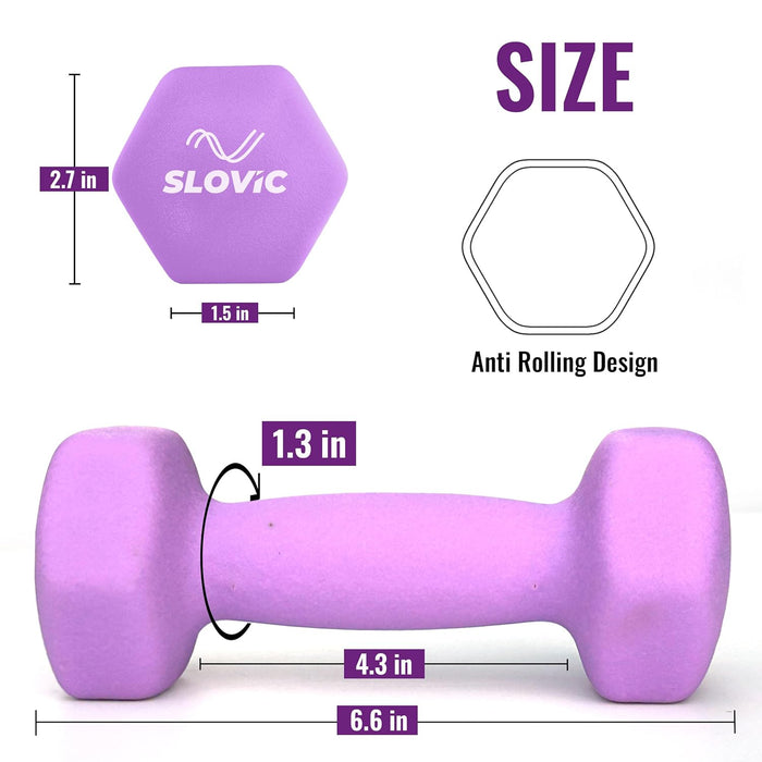 Slovic Neoprene Dumbbells Set for Home Gym | 2 Kg