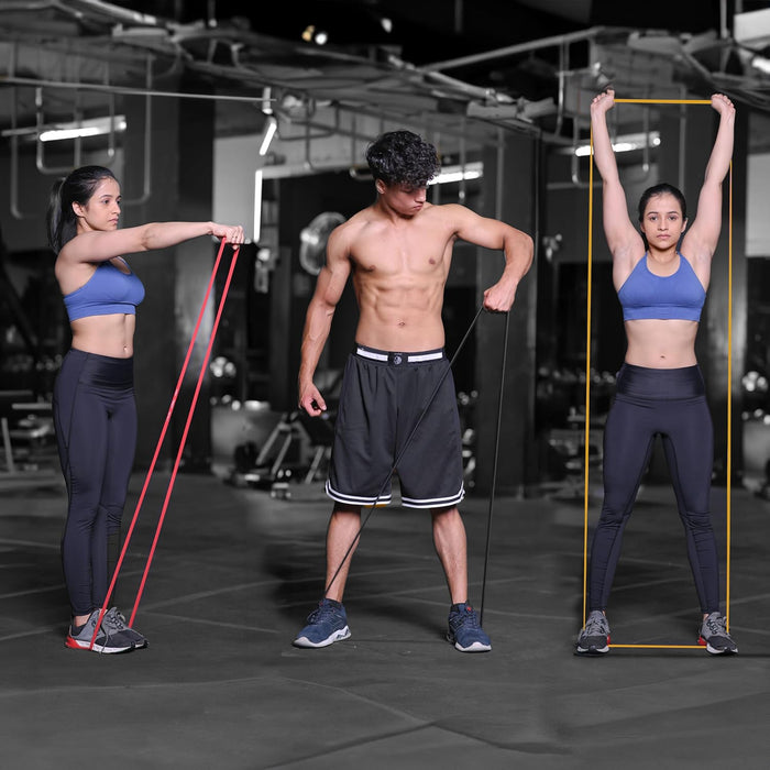 SLOVIC Resistance Band Pull up Training Bands for Calisthenics (Red+Black+Yellow)
