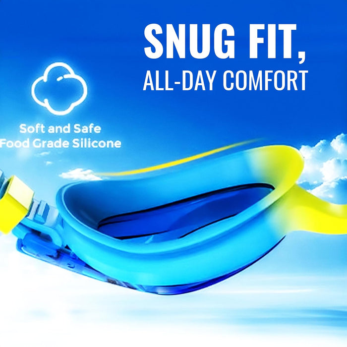 SLOVIC Swimming Goggles for Kids 10-14 Years | Anti-Fog & UV Protected with Adjustable Straps