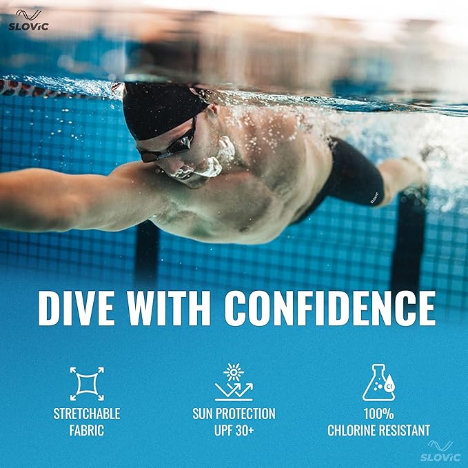 SLOVIC Swimming Shorts for Men | Adjustable, Breathable, Quick Drying Shorts