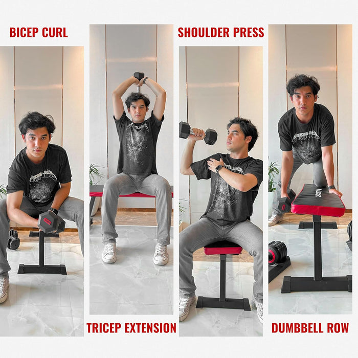 Slovic Flat Gym Bench for Home Capacity:300 KG