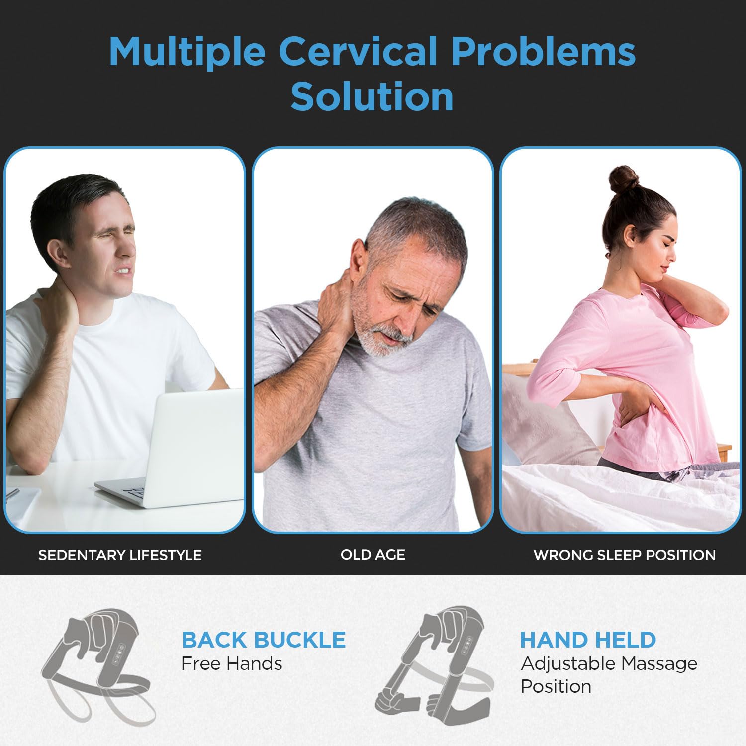 Neck Massager for Cervical Pain | Cervical Massager | Shoulder Massage for Pain Relief with Heating