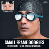 Swimming Goggles (Professional) – Anti-Fog, UV Protection, Adjustable & Tangle-Free (Blue)