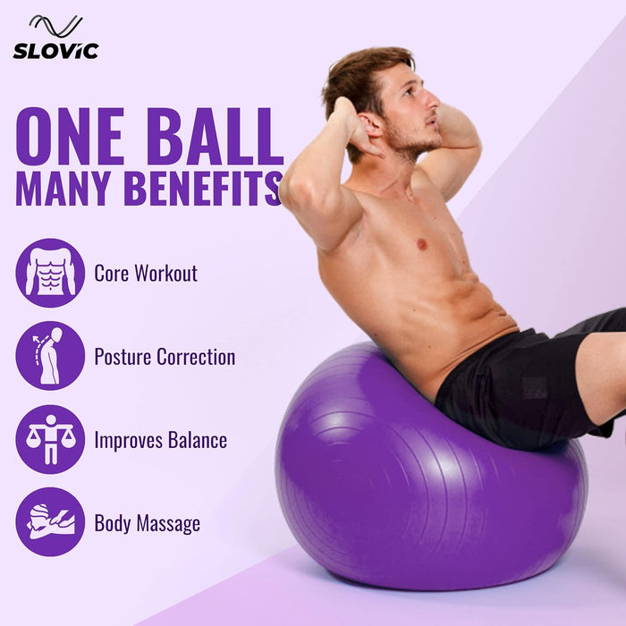 SLOVIC Gym Yoga Ball for Exercise- 55 CM