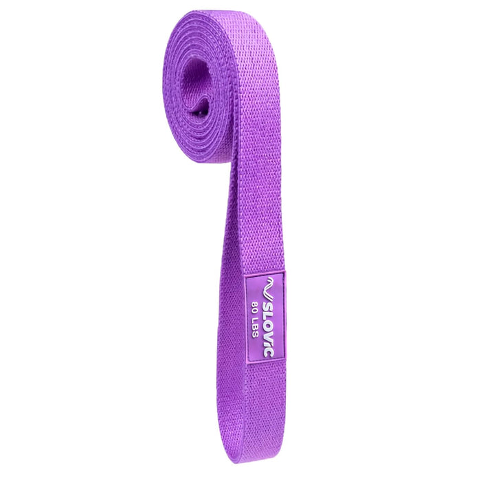 SLOVIC Long Fabric Resistance Bands Heavy Resistance - Purple 80LB