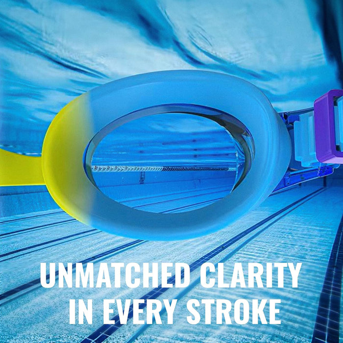 SLOVIC Swimming Goggles for Kids 10-14 Years | Anti-Fog & UV Protected with Adjustable Straps
