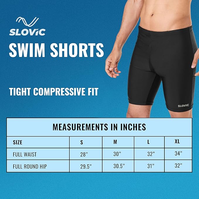 SLOVIC Swimming Shorts for Men | Adjustable, Breathable, Quick Drying Shorts
