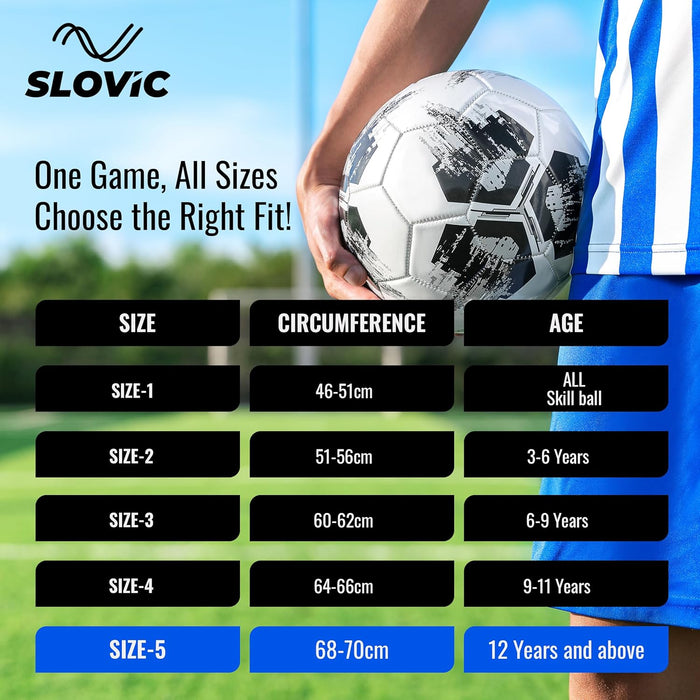 SLOVIC Professional Football Ideal for Grass Ground & Artificial Turf