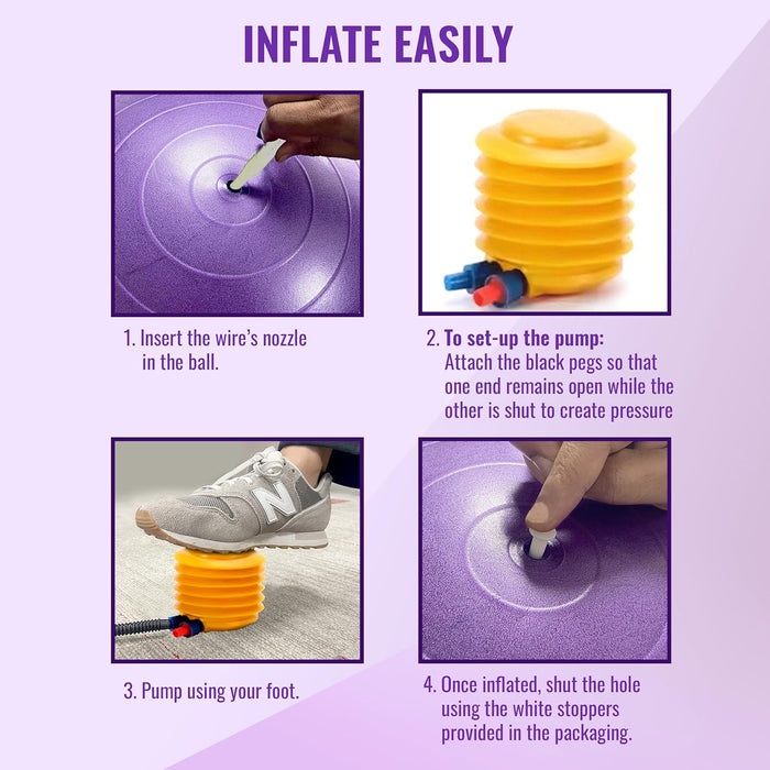 SLOVIC Gym Yoga Ball for Exercise- 55 CM