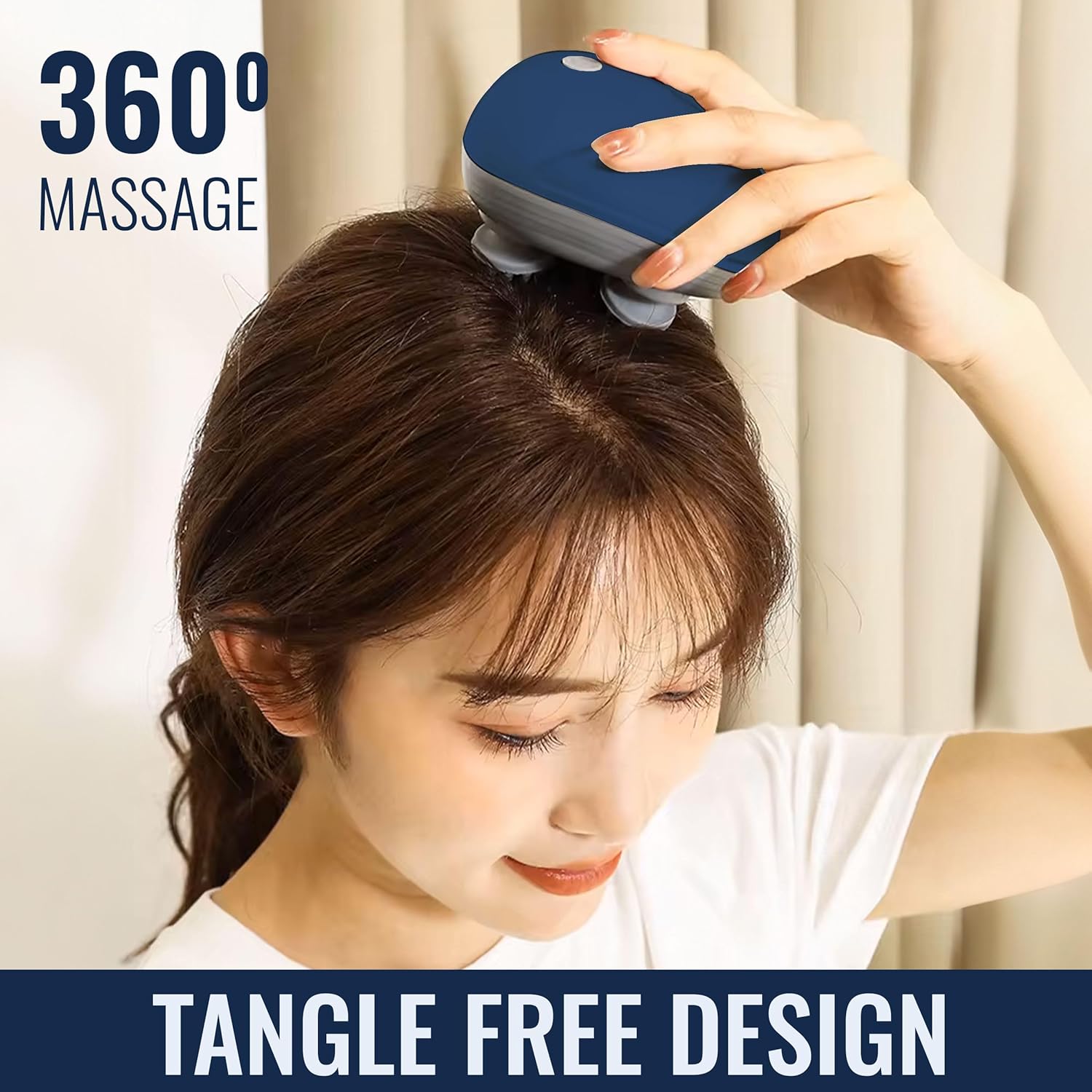 Premium Scalp Massage Machine for Hair Growth, Stress Relief & Relaxation | Portable & Rechargeable