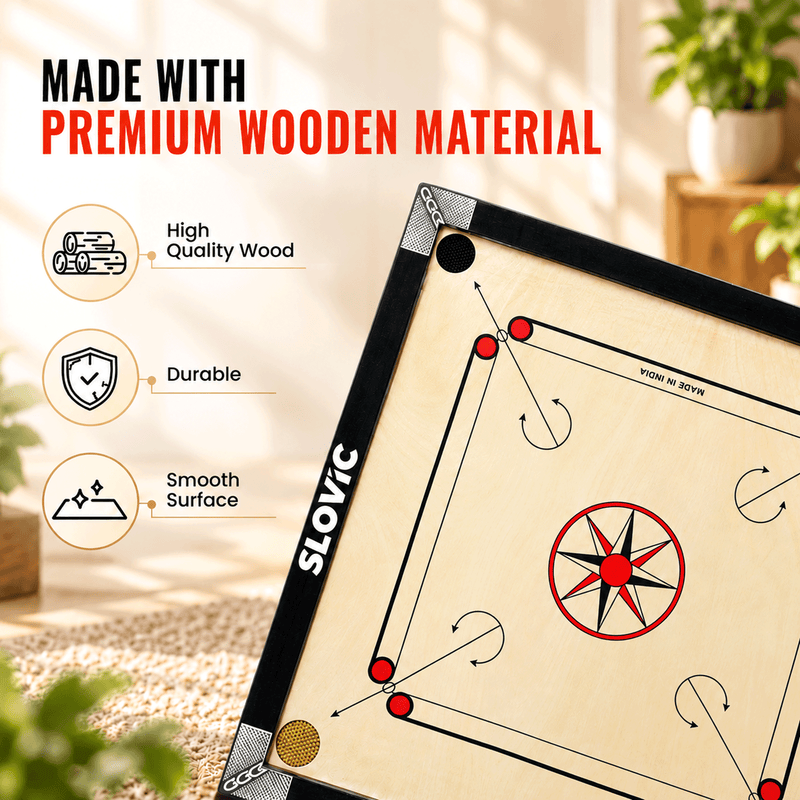 Carrom Board 32 × 32 Inches with 5-Ply Carton