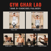 100 Kg Adjustable No Screw Pull Up Bar (62-100CM)