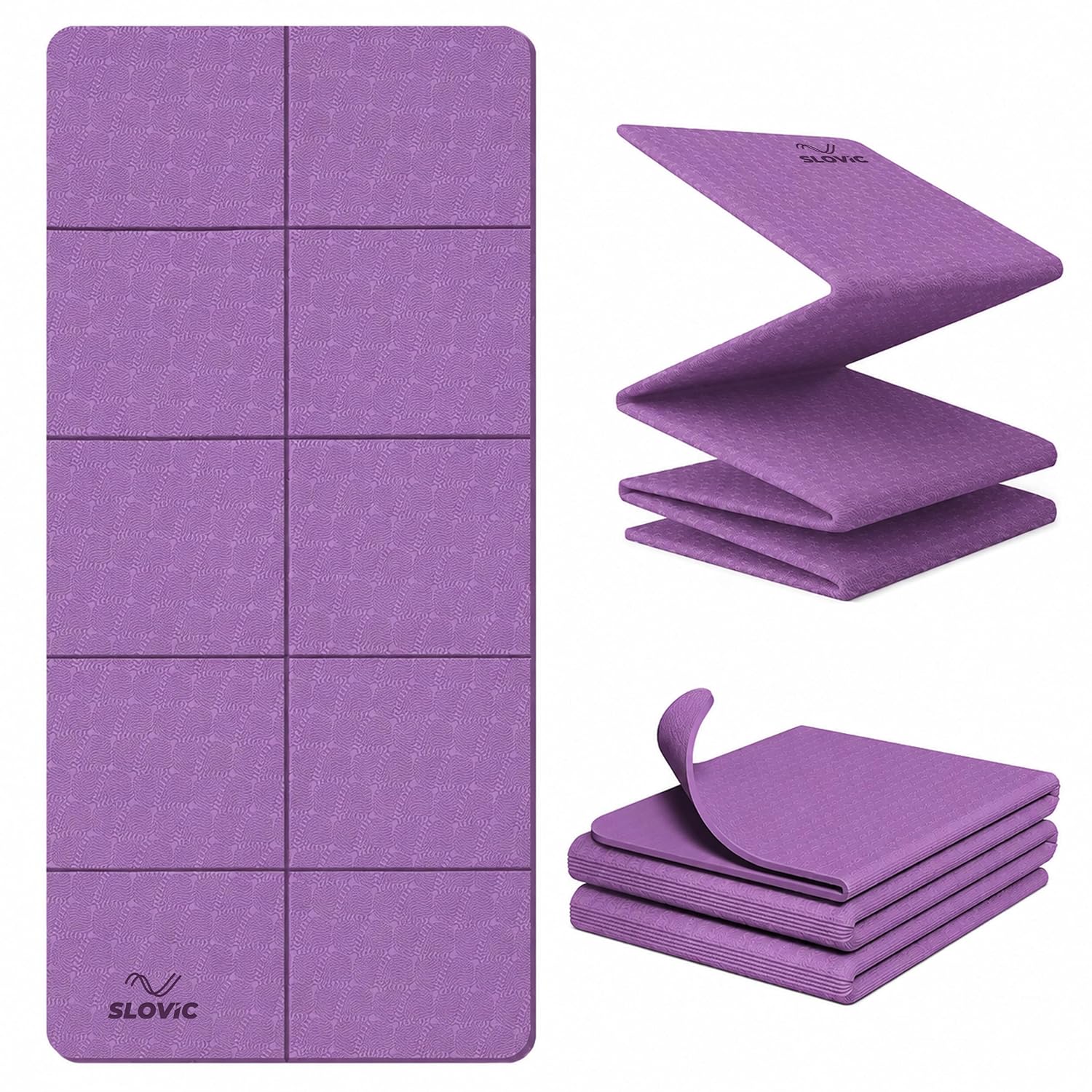 6 MM Foldable TPE Yoga Mat - Anti-Slip Exercise Mat