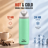 Insulated Zeno Bottle Water Bottle 950 ML - Stainless Steel Bottle - 24 Hrs Cold & 12 Hrs Hot