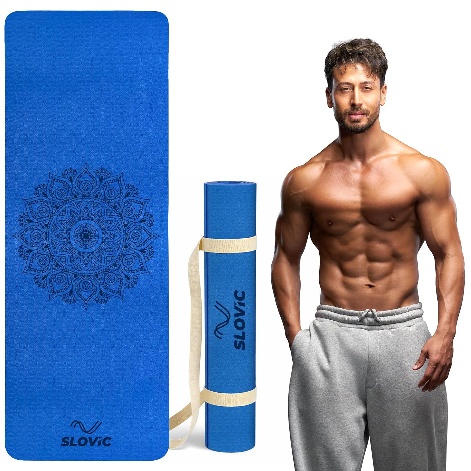 Yoga Mat for Men & Women [6 MM] | Navy Blue