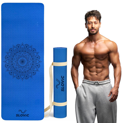 Yoga Mat for Men & Women [6 MM] | Navy Blue