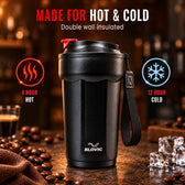 Heat Lock Coffee Tumbler 400ml - Black - Travel Mug