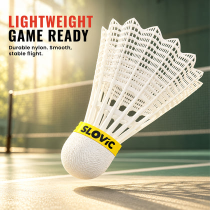 Plastic Shuttlecock Pack of 6 – White Badminton Shuttles