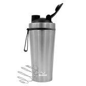 Silver Steel Protein Shaker - 750 ml