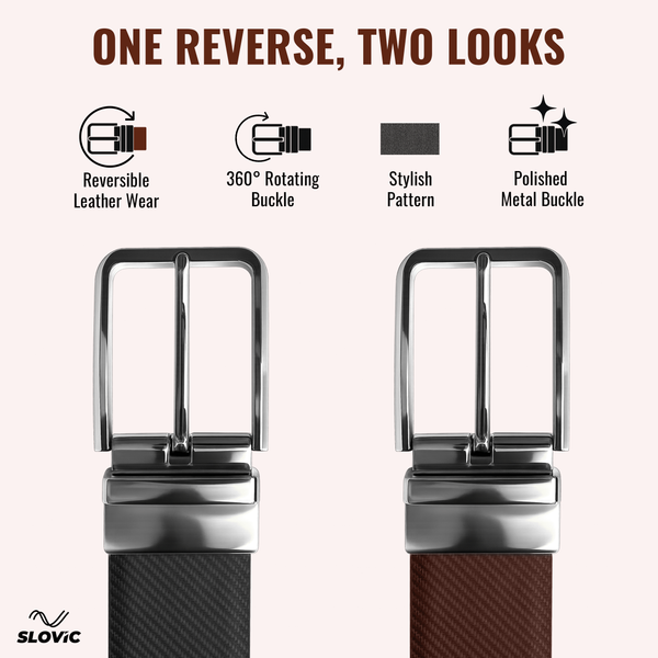 SLOVIC Leather Belt for Mens