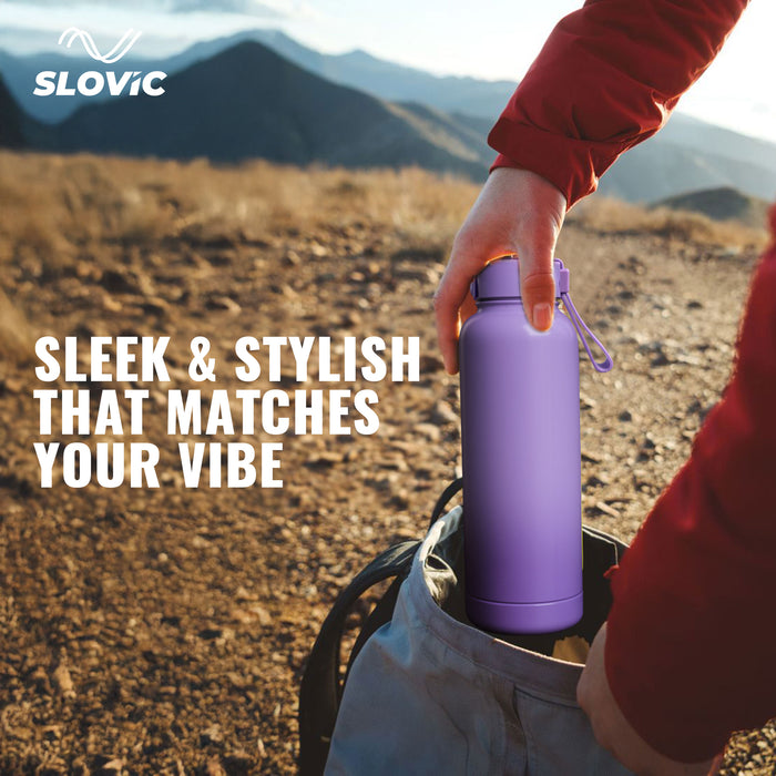 Slovic Peach PU Insulated Water Bottle - 900 ML