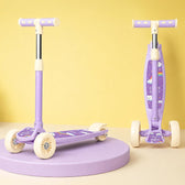Foldable Kick Scooter – 3-Wheel, Adjustable & BIS Approved | Purple