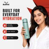 Phantom Bottle 1L - Insulated Stainless Steel Water Bottle - Mint Green - Gym, Sports & Travel