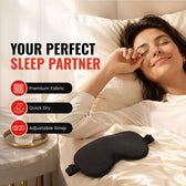 Eye Mask - Black -Soft Sleeping Mask for Relaxation, Travel & Rest