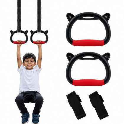 250 Kg Gymnastics Rings for Kids | Adjustable Straps