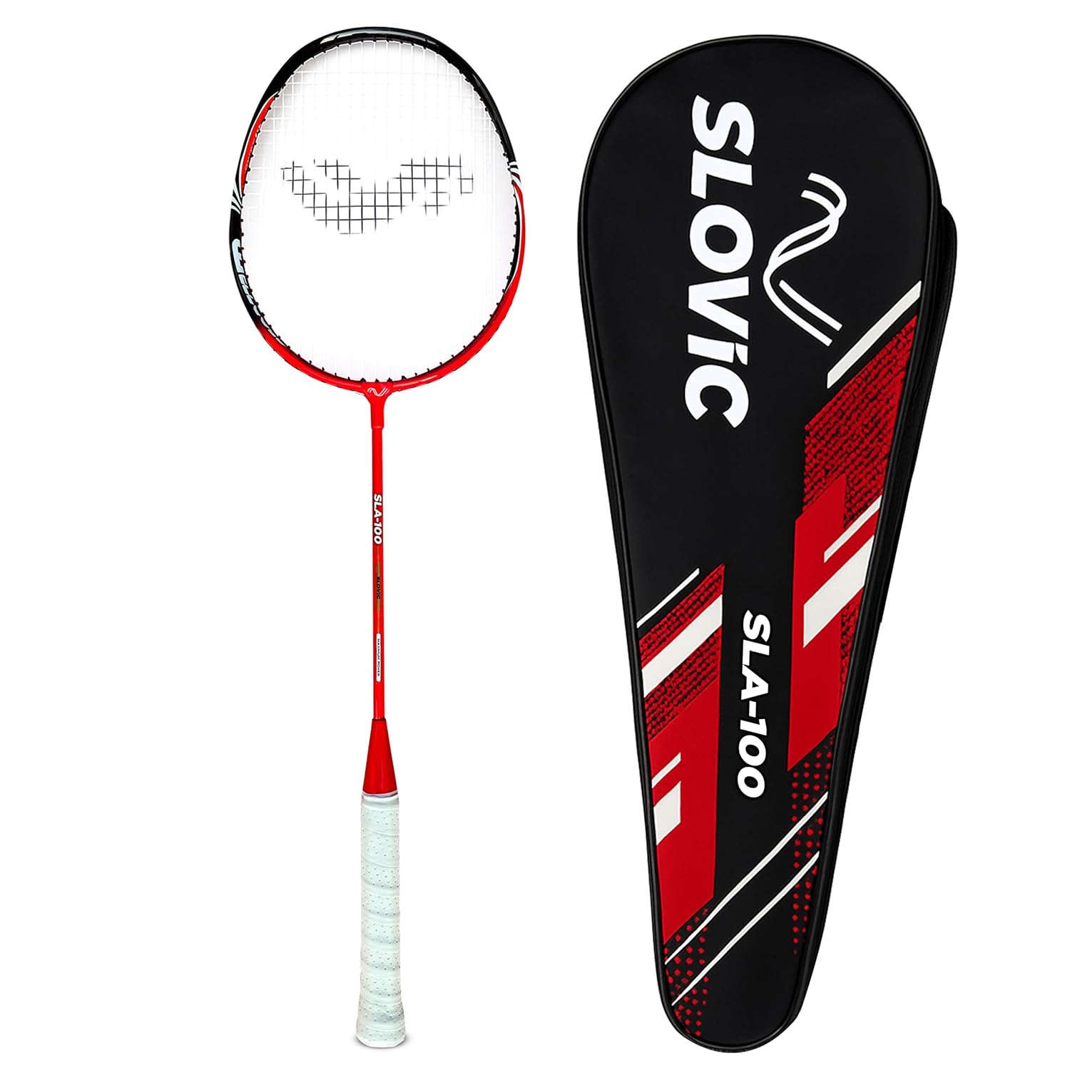 Slovic Aluminium Badminton Racket- Red