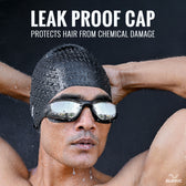 Swimming Combo – Unisex Goggles & Silicone Cap, Anti‑Fog, UV Protection, Universal Fit (Black)