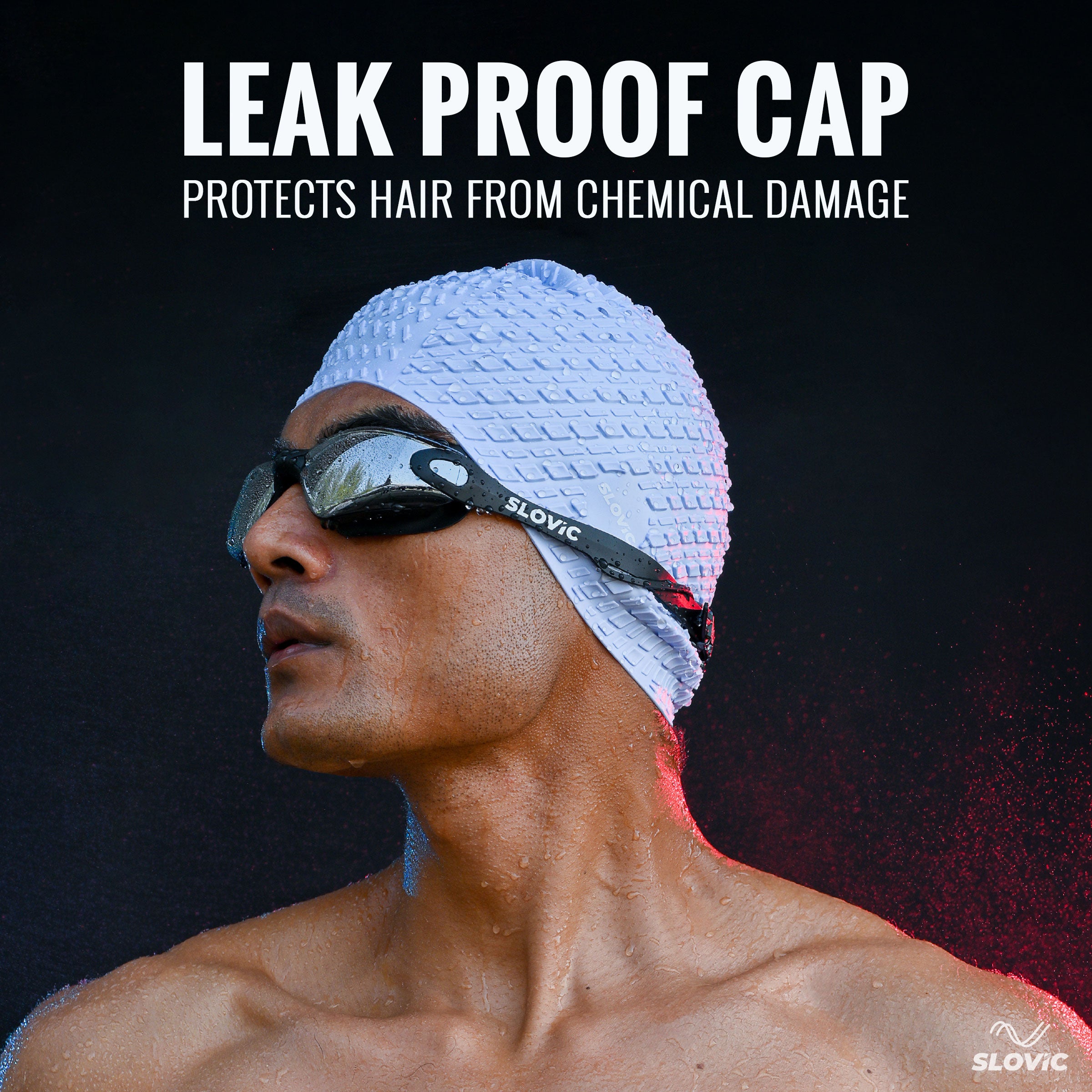 Swimming Combo – Goggles & Silicone Cap, Anti‑Fog, UV Protection, Universal Fit (Black + Blue)