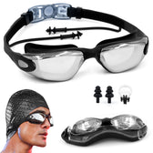 Swimming Goggles – Anti‑Fog, UV Protection, Universal Fit, Shatter‑Proof (Adult, Unisex, Black)Adult | Unisex | Black