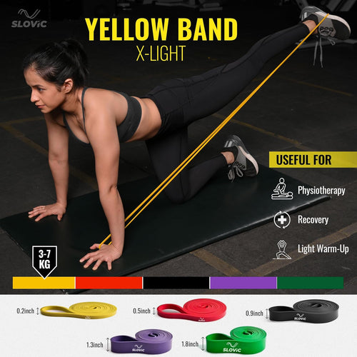 Slovic Resistance Band for Workout [Upto 5 KG] | Ideal for Home & Gym Workout