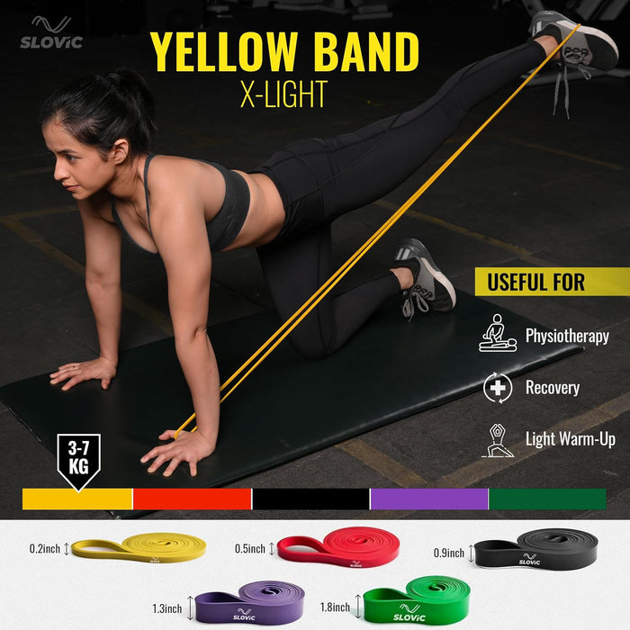 Slovic Resistance Band for Workout [Upto 5 KG] | Ideal for Home & Gym Workout