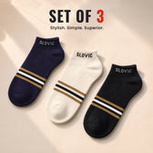 Men's Socks - Set of 3 - Bamboo Fabric - Comfortable Everyday Socks - Multicolour