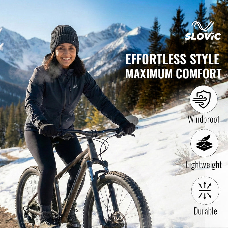 Winter Cap for Men & Women - Roll Over Fit - Warm & Comfortable Blue Cap
