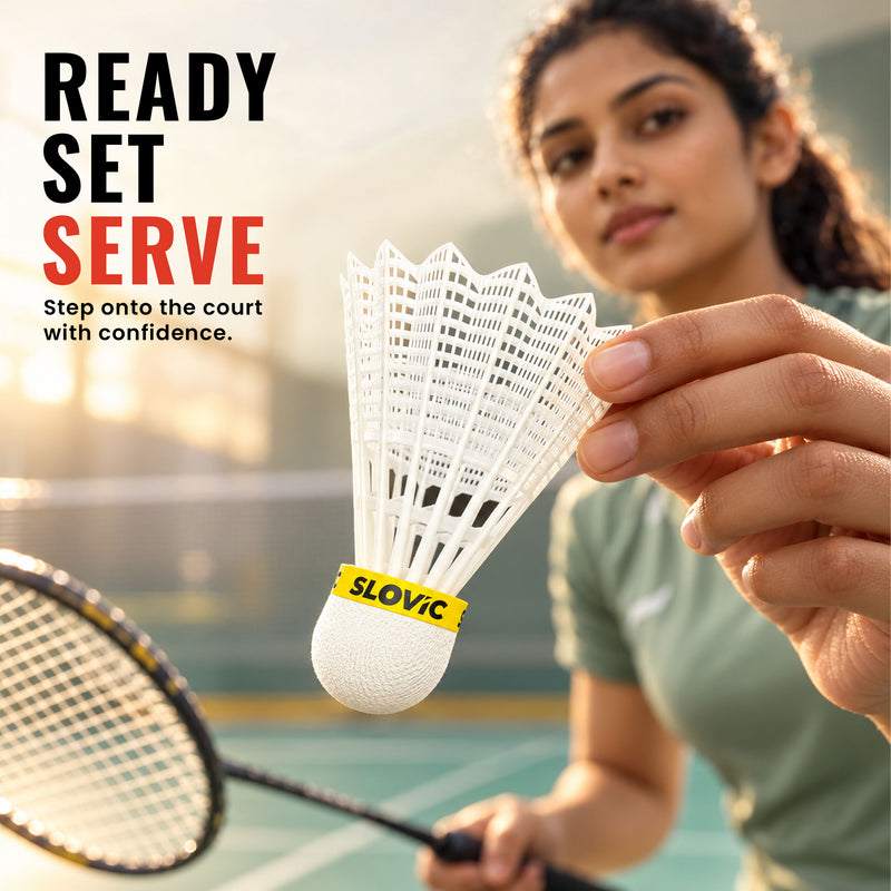 Plastic Shuttlecock Pack of 6 – White Badminton Shuttles