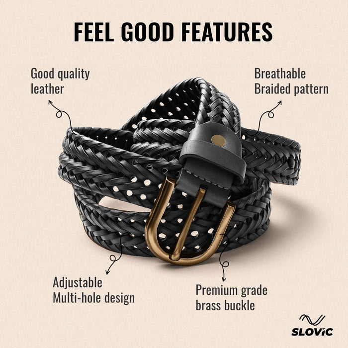 SLOVIC Leather Belt for Mens