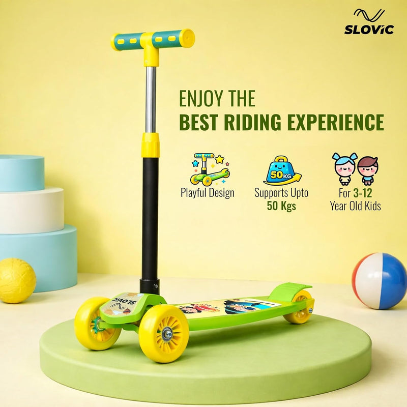 Foldable Kick Scooter – 3-Wheel, Adjustable & BIS Approved