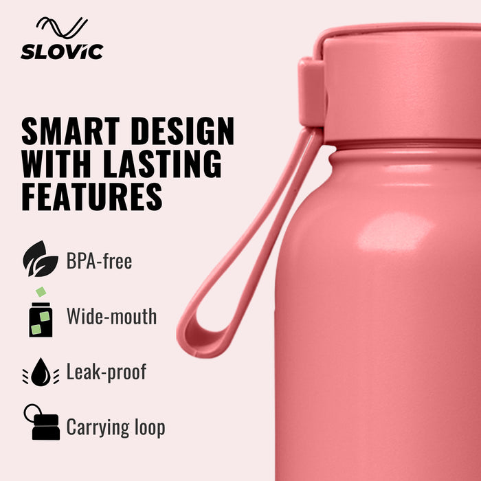 Slovic Purple PU Insulated Water Bottle - 900 ML