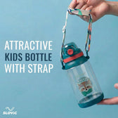 School Kids Water Bottle 550ml | Leakproof with Strap