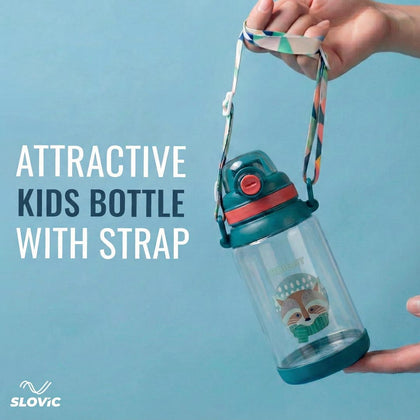 School Kids Water Bottle 550ml | Leakproof with Strap