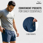 Running Shorts for Men with Phone Pocket - L