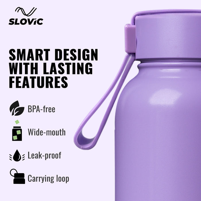 Slovic Peach PU Insulated Water Bottle - 900 ML