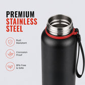 Insulated Water Bottle - 750ml, 24-Hour Temp - Black