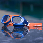Swimming Goggles for Kids (Orange) – UV & Anti-Fog | Includes Ear Plugs & Nose Clip