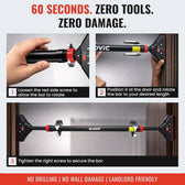 250 kg Adjustable No Screw Pull Up Bar - Wider Grip - Kid