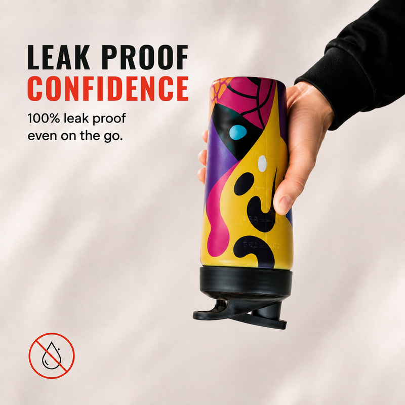 750 ml Stainless Steel Shaker Bottle - 4D Printed - Leakproof Gym Shaker