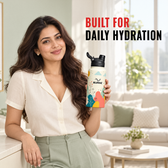 Insulated Water Bottle - 1 Litre - Up to 24 Hrs Hot & 12 Hrs Cold - Meadow Design
